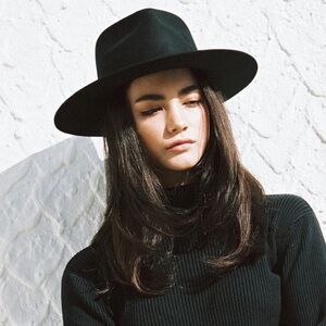 LACK OF COLOR JETHRO WOMEN’S FEDORA HAT 55CM BLACK WITCHY BOHO WOOL